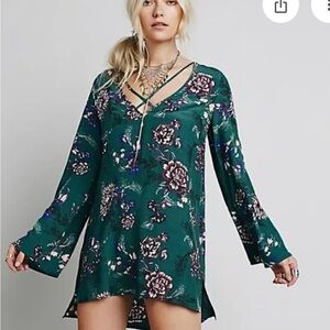 Free People Green Floral Dress